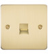 Flat Plate Telephone master socket -brushed brass