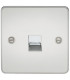 Flat Plate Telephone master socket - polished chrome