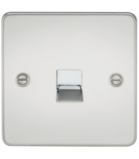 Flat Plate Telephone master socket - polished chrome