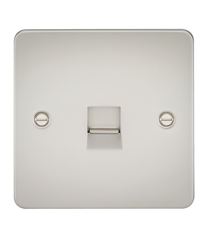 Flat Plate Telephone master socket -pearl
