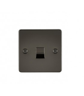 Flat Plate Telephone extension socket - gunmetal