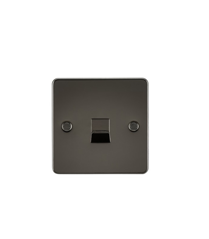 Flat Plate Telephone extension socket - gunmetal