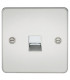 Flat Plate Telephone extension socket - polished chrome