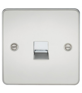 Flat Plate Telephone extension socket - polished chrome