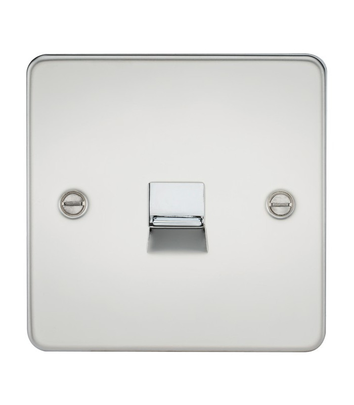 Flat Plate Telephone extension socket - polished chrome