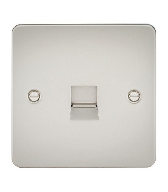 Flat Plate Telephone extension socket - pearl