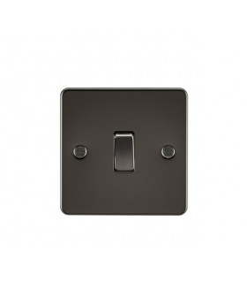 Flat Plate 20A 1G DP switch - gunmetal