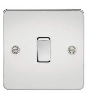 Flat Plate 20A 1G DP switch - polished chrome
