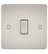 Flat Plate 20A 1G DP switch - pearl
