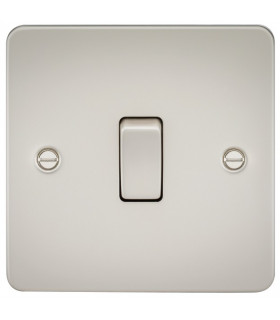 Flat Plate 20A 1G DP switch - pearl