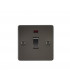 Flat Plate 20A 1G DP switch with neon - gunmetal