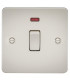 Flat Plate 20A 1G DP switch with neon - pearl