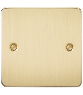 Flat Plate 1G blanking plate - brushed brass