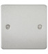 Flat Plate 1G blanking plate - brushed chrome