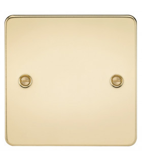 Flat Plate 1G blanking plate - polished brass