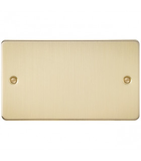 Flat Plate 2G blanking plate - brushed brass