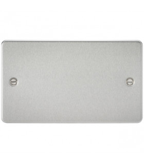 Flat Plate 2G blanking plate - brushed chrome
