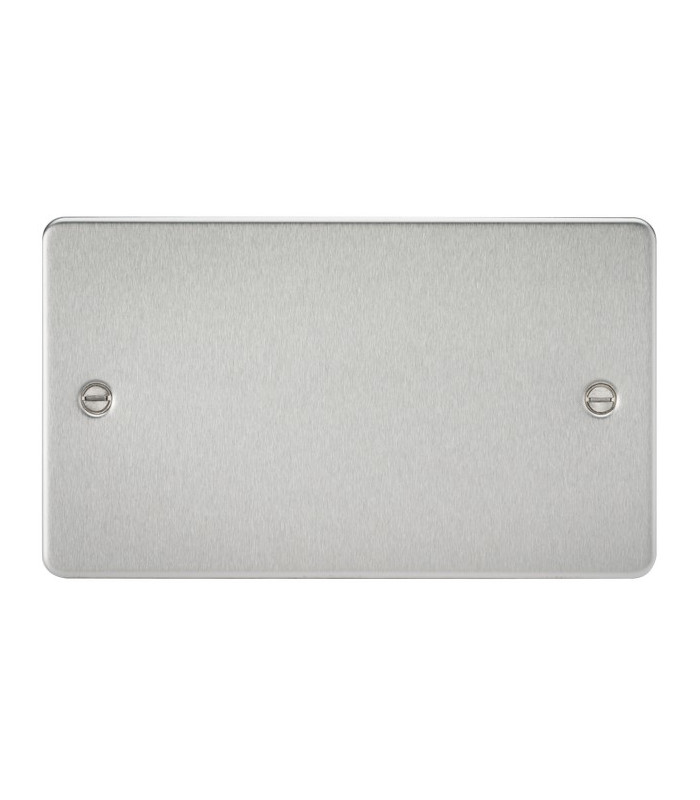 Flat Plate 2G blanking plate - brushed chrome