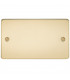 Flat Plate 2G blanking plate - polished brass