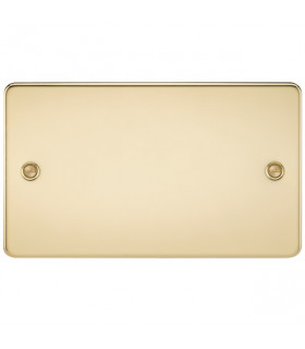 Flat Plate 2G blanking plate - polished brass