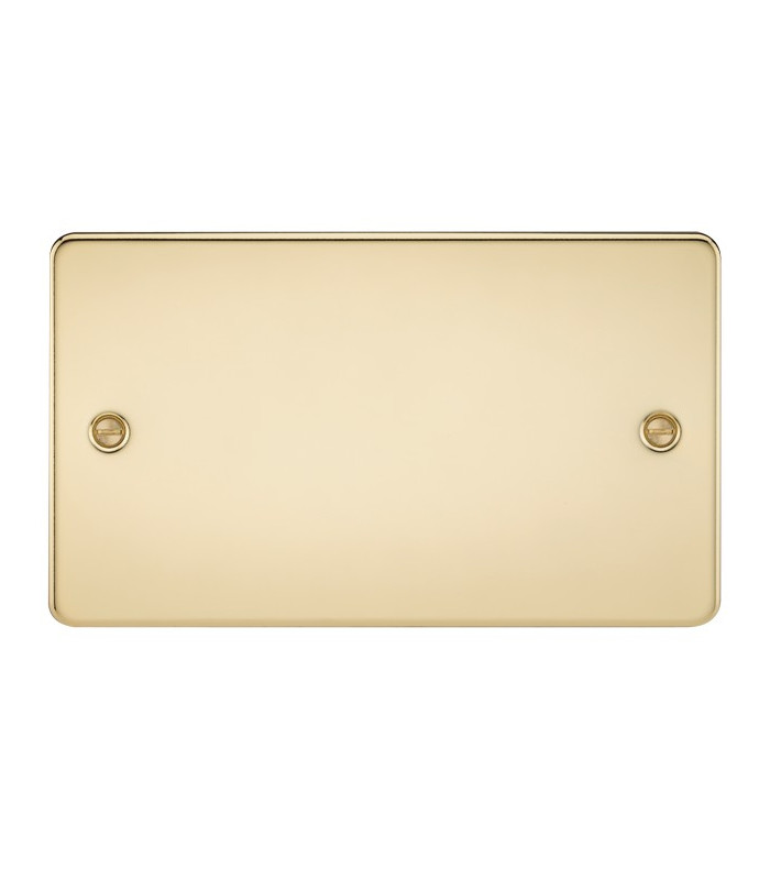 Flat Plate 2G blanking plate - polished brass