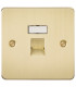 Flat Plate RJ45 network outlet - brushed brass
