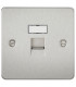 Flat Plate RJ45 network outlet - brushed chrome
