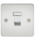 Flat Plate RJ45 network outlet - polished chrome