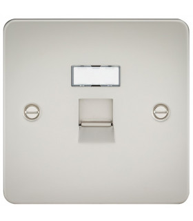 Flat Plate RJ45 network outlet - pearl