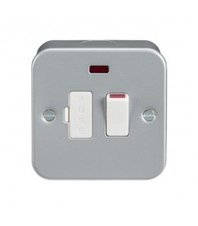 Metal Clad 13A Switched Fused Spur Unit with Neon