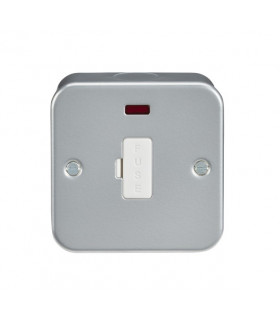 Metal Clad 13A Fused Spur Unit with Neon
