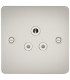 Flat Plate 5A unswitched socket - pearl with white insert