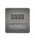 Screwless Quad USB Charger Outlet (5.1A) - Black Nickel with Black Insert