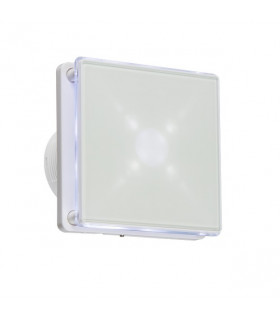 100MM/4" LED Backlit Extractor Fan with Overrun Timer - White
