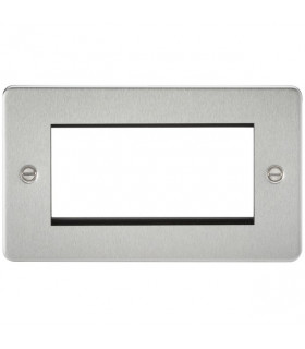 Flat Plate 4G modular faceplate - brushed chrome