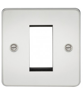 Flat Plate 1G Modular Faceplate - Polished Chrome