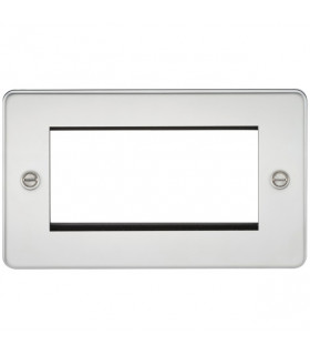 Flat Plate 4G modular faceplate - polished chrome