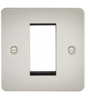 Flat Plate 1G Modular Faceplate - Pearl