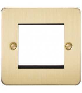 Flat Plate 2G modular faceplate - brushed brass