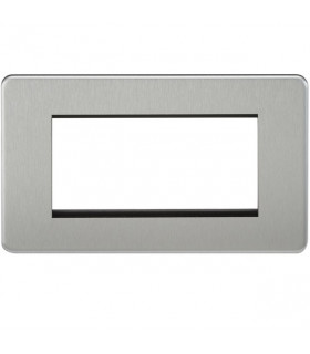Screwless 4G Modular Faceplate - Brushed Chrome