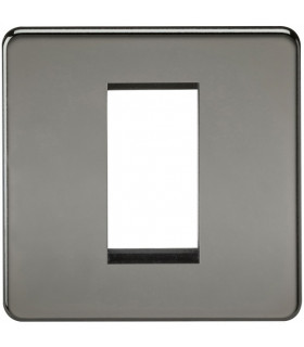 Screwless 1G Modular Faceplate - Black Nickel