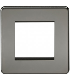 Screwless 2G Modular Faceplate - Black Nickel