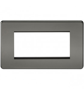 Screwless 4G Modular Faceplate - Black Nickel