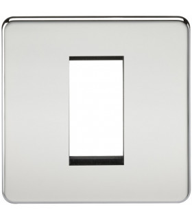 Screwless 1G Modular Faceplate - Polished Chrome