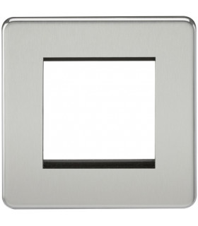 Screwless 2G Modular Faceplate - Polished Chrome