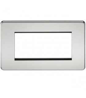 Screwless 4G Modular Faceplate - Polished Chrome