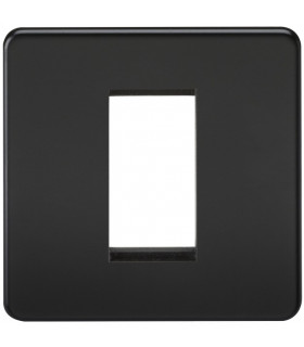 Screwless 1G Modular Faceplate - Matt Black