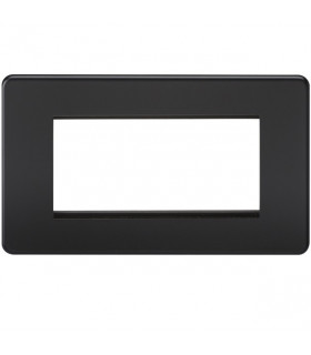 Screwless 4G Modular Faceplate - Matt Black