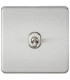 Screwless 10AX 1G Intermediate Toggle Switch - Brushed Chrome