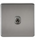Screwless 10AX 1G Intermediate Toggle Switch - Black Nickel